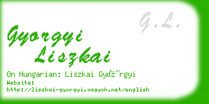 gyorgyi liszkai business card